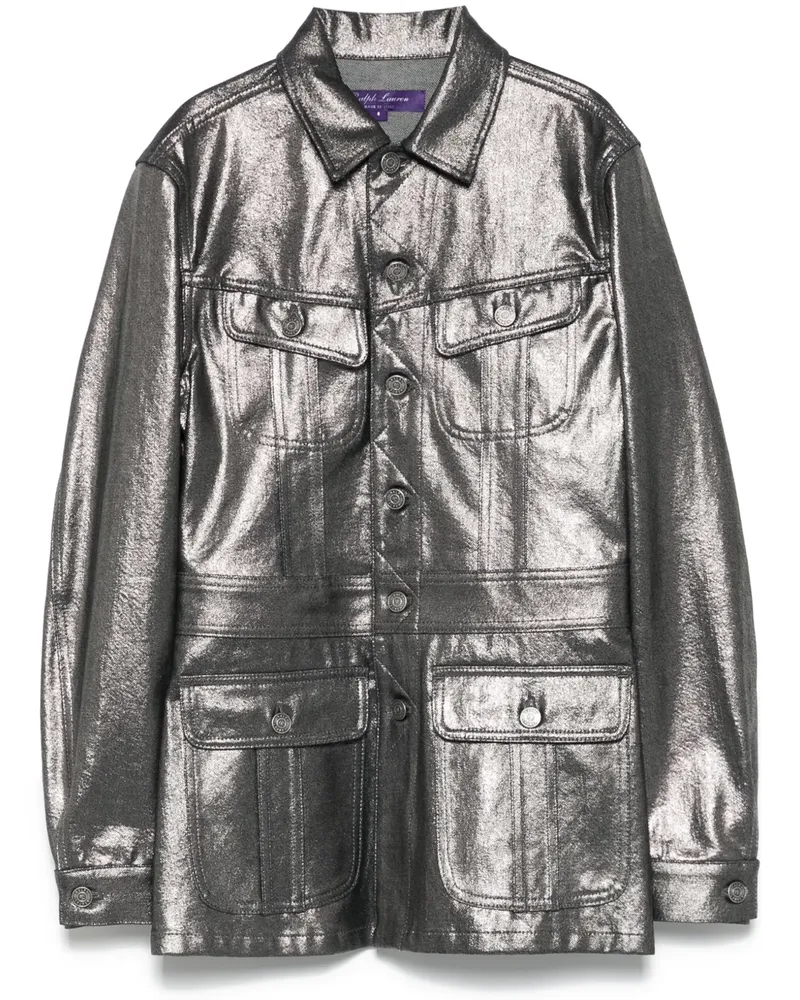 Ralph Lauren Jeansjacke mit Knopfleiste - Grau Grau