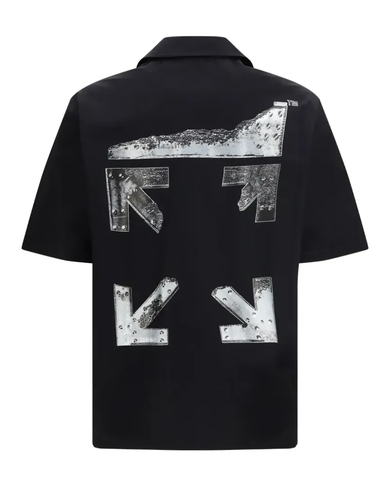 OFF-WHITE arrow-detail short-sleeve shirt - Schwarz Schwarz