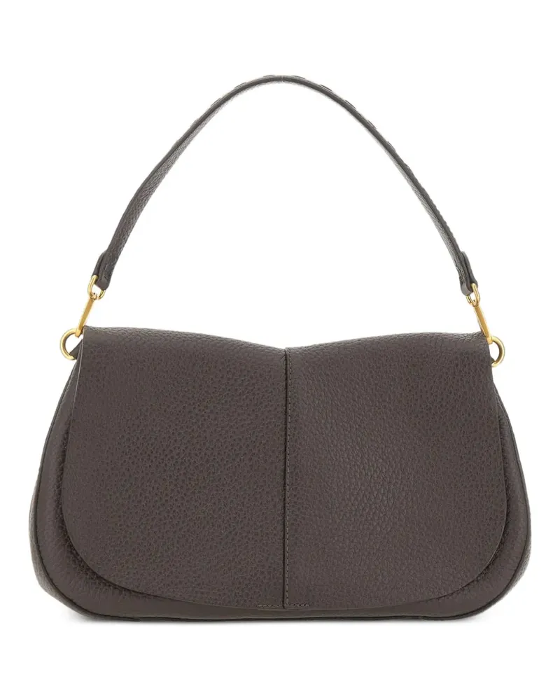 Gianni Chiarini Helena Round grained leather shoulder bag - Braun Braun