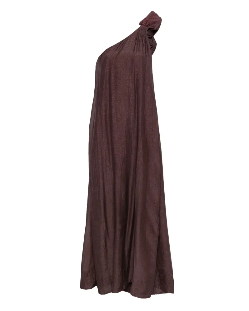 Mes Demoiselles One-Shoulder-Kleid mit Rosendetail - Violett Violett