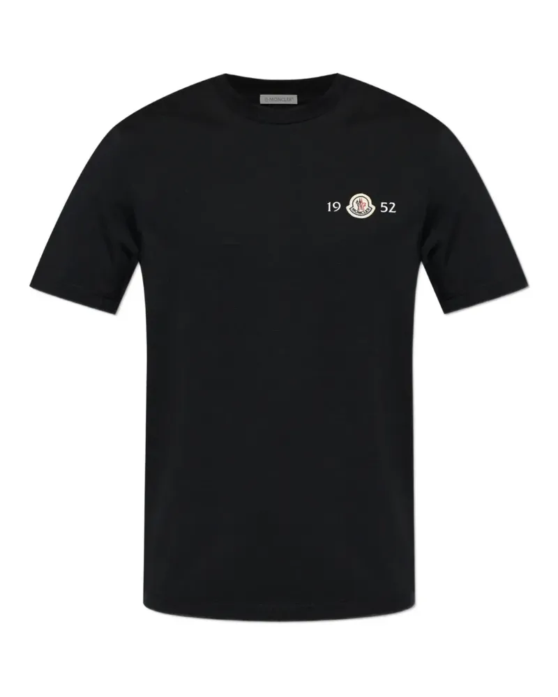 Moncler logo-patch T-shirt - Schwarz Schwarz