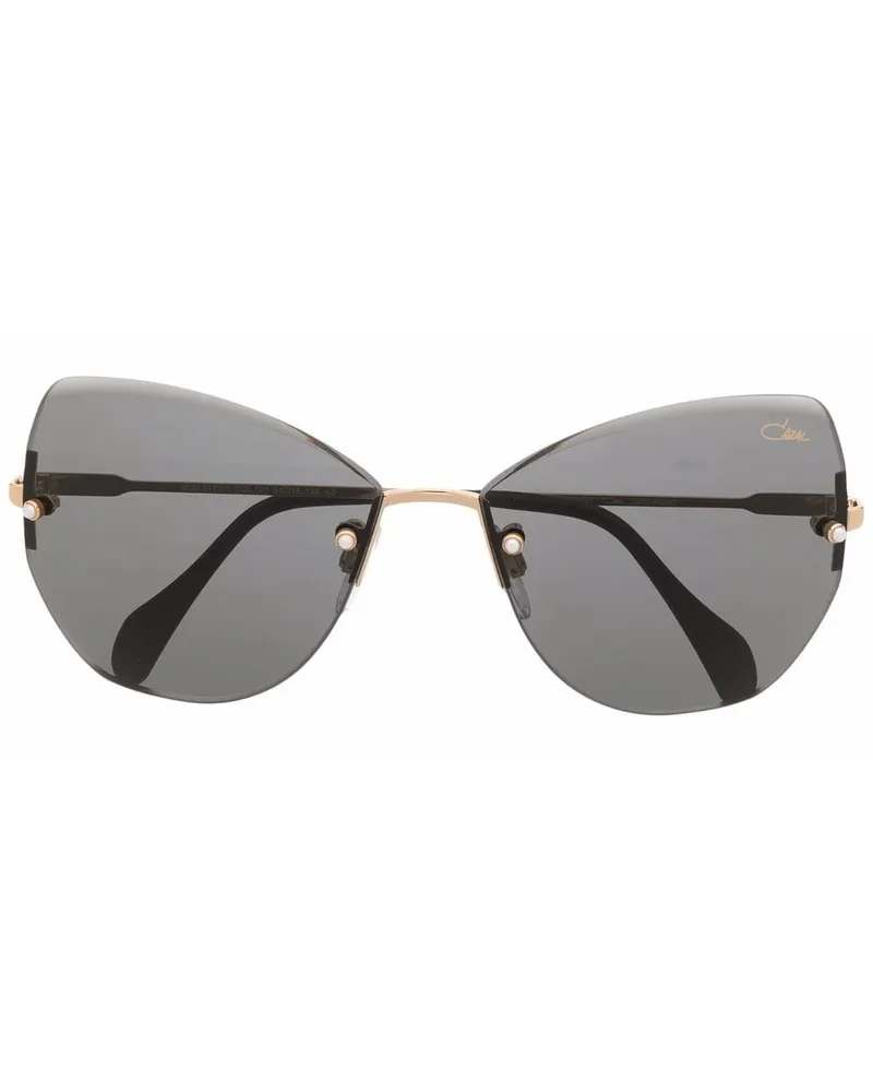 CAZAL Rahmenlose Cat-Eye-Sonnenbrille Schwarz