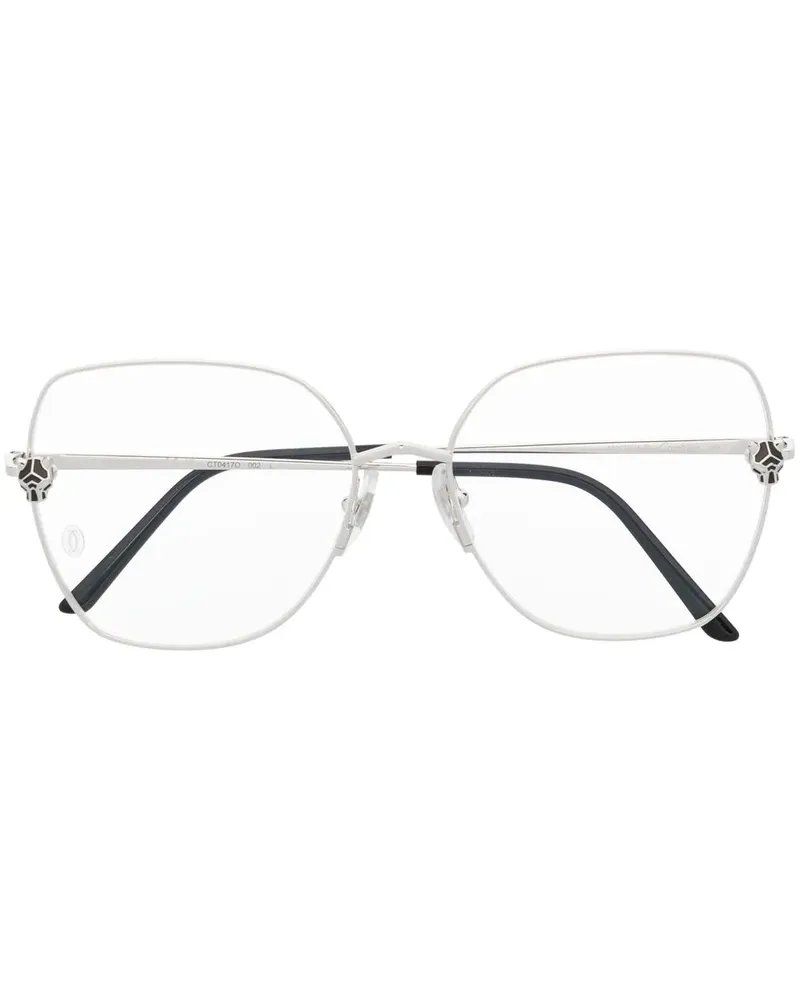 Cartier Panther Oversized-Brille - Silber Silber