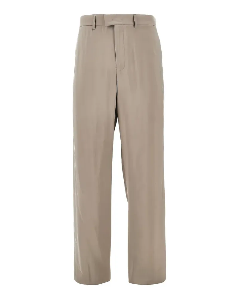 Emporio Armani belt-loop straight-leg trousers - Nude Nude