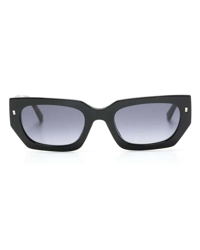 Dsquared2 ICON 0017/S Sonnenbrille mit eckiger Form - Schwarz Schwarz