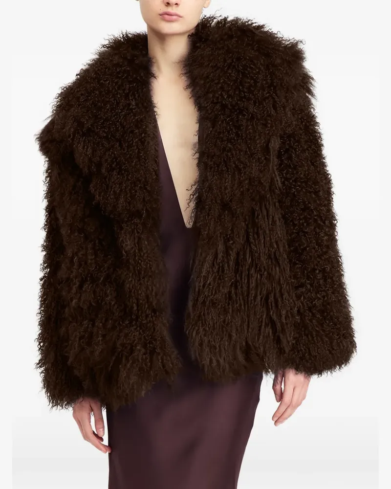 16ARLINGTON Maryam Jacke aus Shearling - Braun Braun
