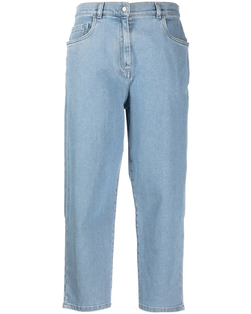 Fabiana Filippi Hoch geschnittene Cropped-Jeans - Blau Blau