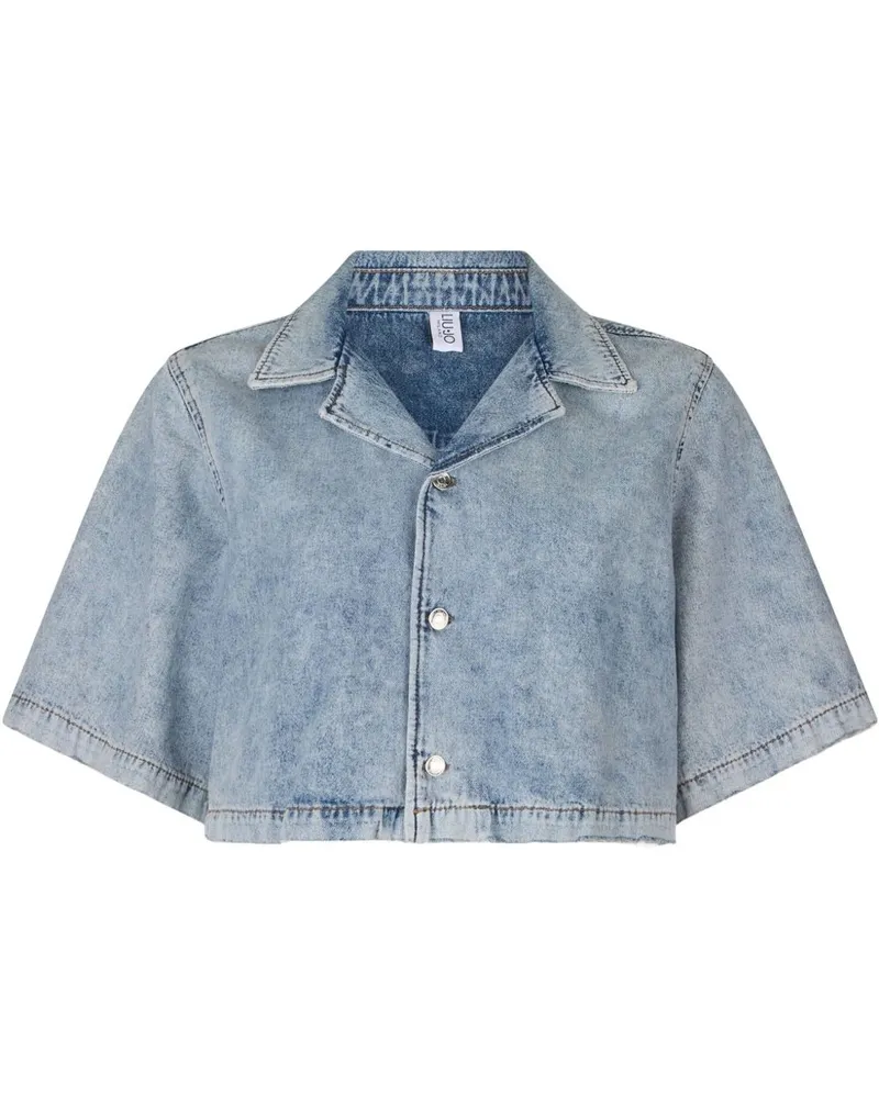 Liu Jo Jeanshemd im Cropped-Design - Blau Blau
