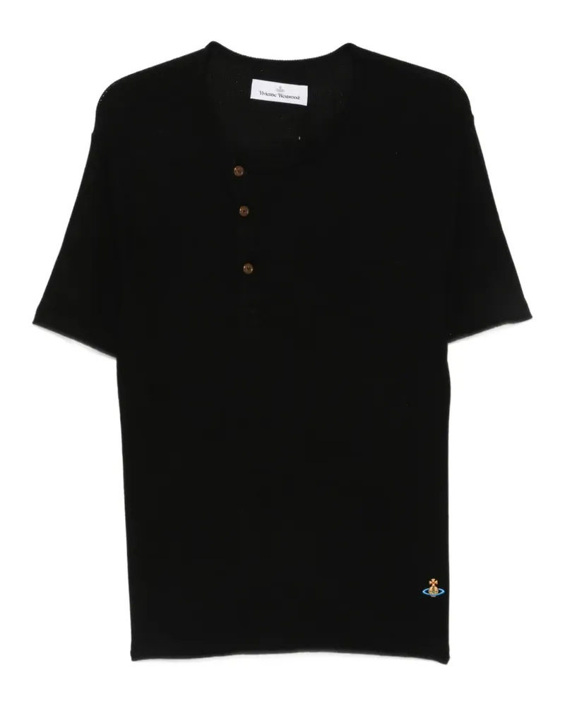 Vivienne Westwood Orb T-Shirt mit asymmetrischem Ausschnitt - Schwarz Schwarz