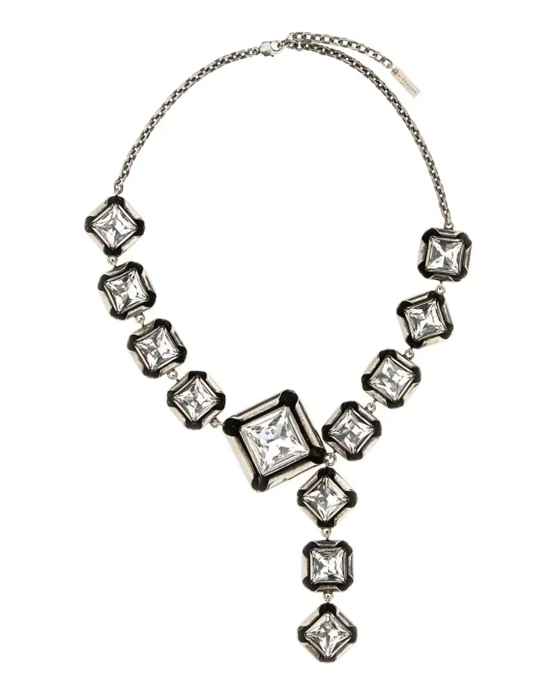 Givenchy Deconstructed Crystals drop necklace - Silber Silber