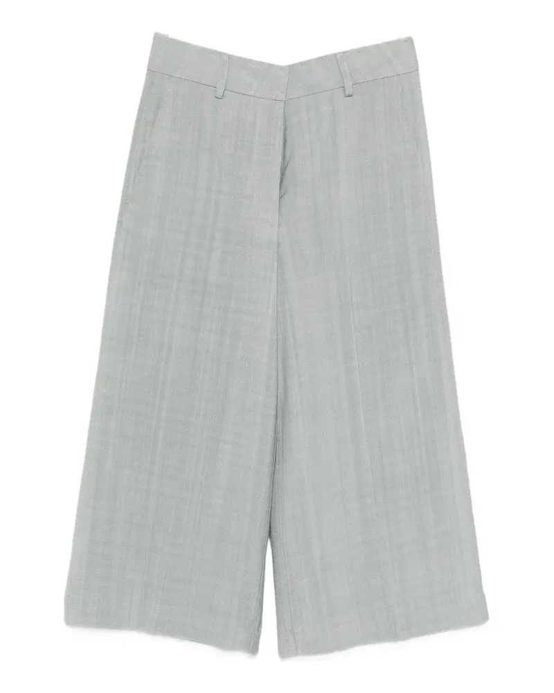 forte_forte Cropped-Hose mit weitem Bein - Grau Grau