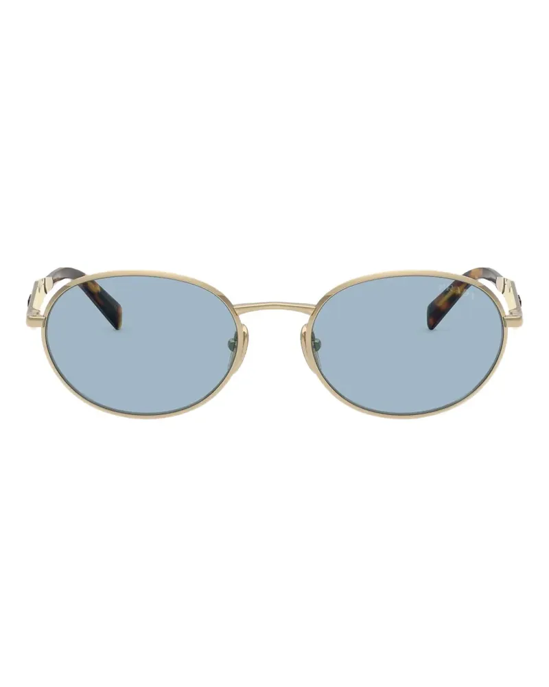 Prada Sonnenbrille mit ovalem Gestell - Gold Gold