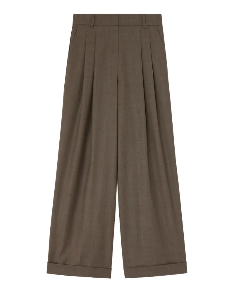 Ganni Hose aus Wollanzug - Braun Braun