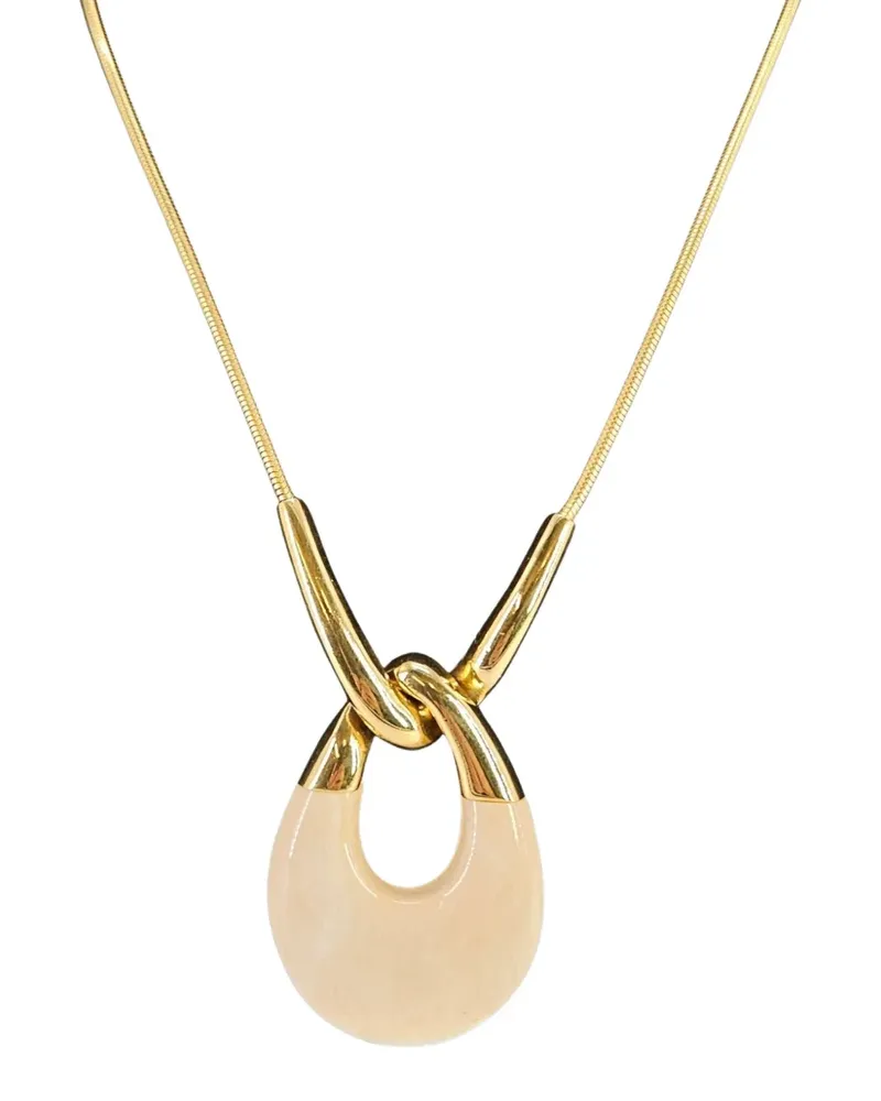 Madison oval-pendant necklace - Gold Gold