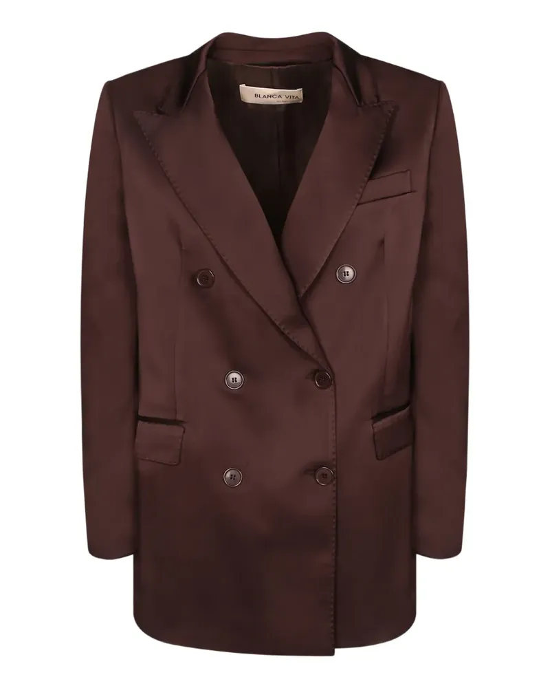 Blanca peak-lapel double-breasted jacket - Braun Braun