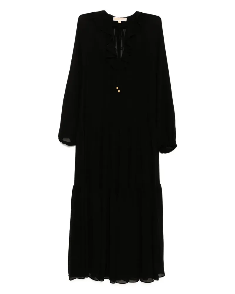 Michael Kors Kleid mit Rüschen - Schwarz Schwarz