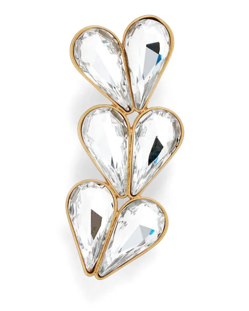 Area Heart Ear Cuff mit Kristallen Gold