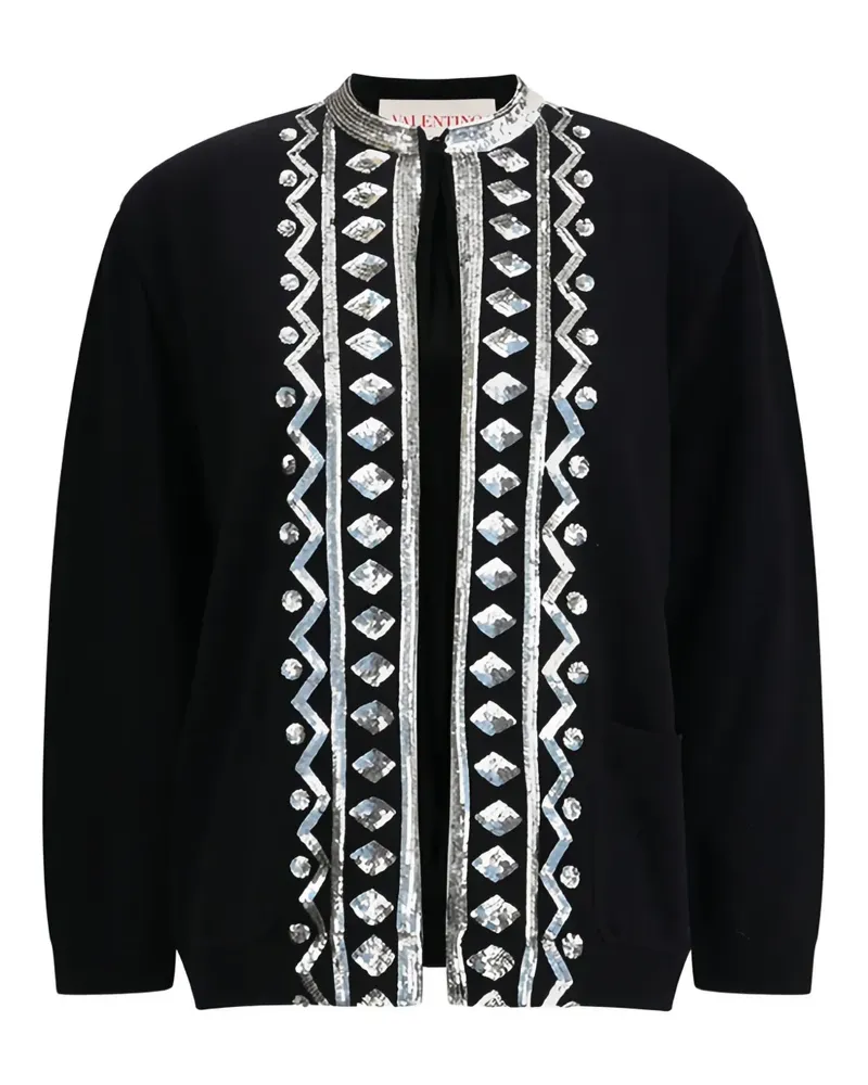Valentino Garavani Cardigan mit Paillettenbesatz - Schwarz Schwarz