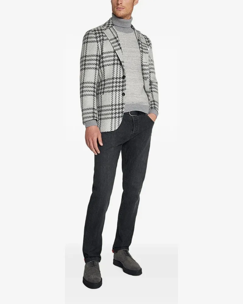 Kiton Kurabo Jeans mit Waschung - Schwarz Schwarz