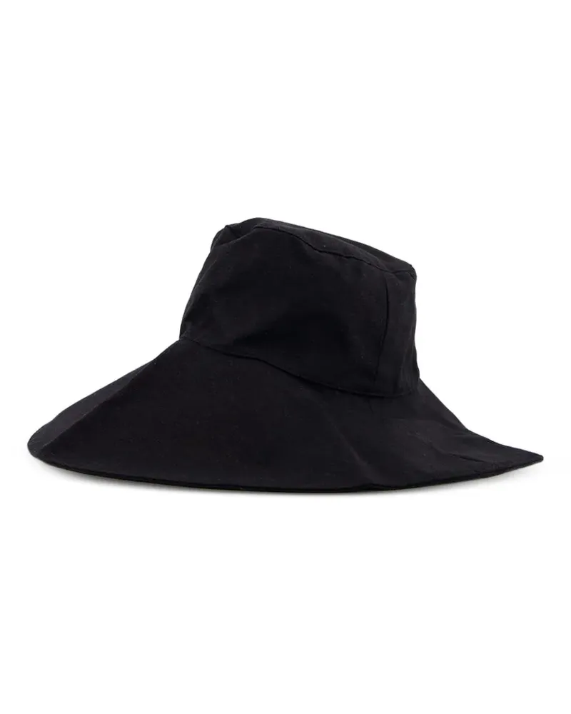 Sensi Studio Asymmetrischer Safari-Fischerhut - Schwarz Schwarz