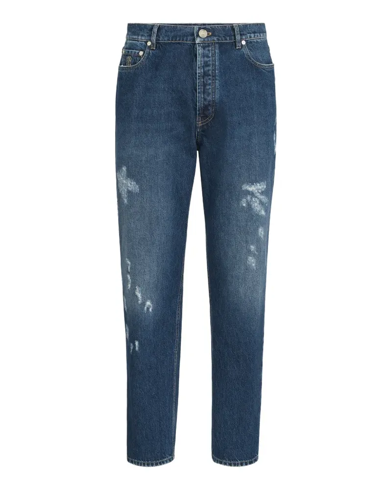 Brunello Cucinelli Jeans mit Logo-Stickerei - Blau Blau