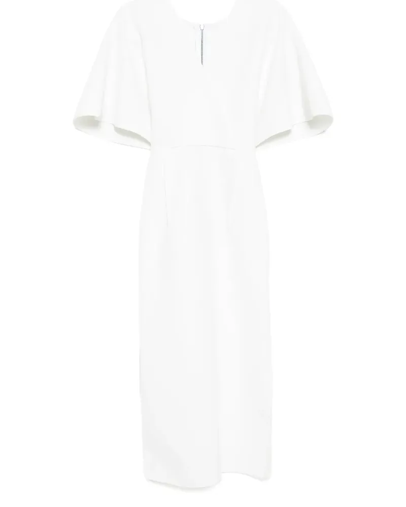 Maticevski Midikleid mit V-Ausschnitt - Weiß Weiß