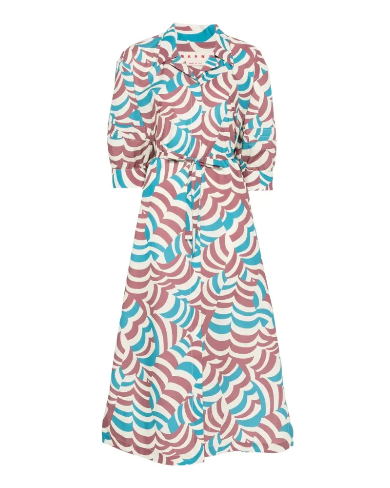 Marni printed midi dress - Nude Nude