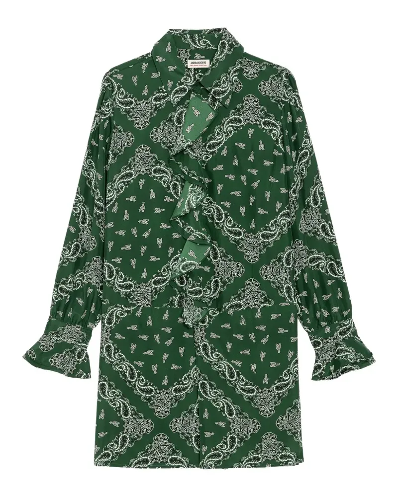 Zadig & Voltaire Rhelyne Bandana-Kleid aus Seide - Grün Grün