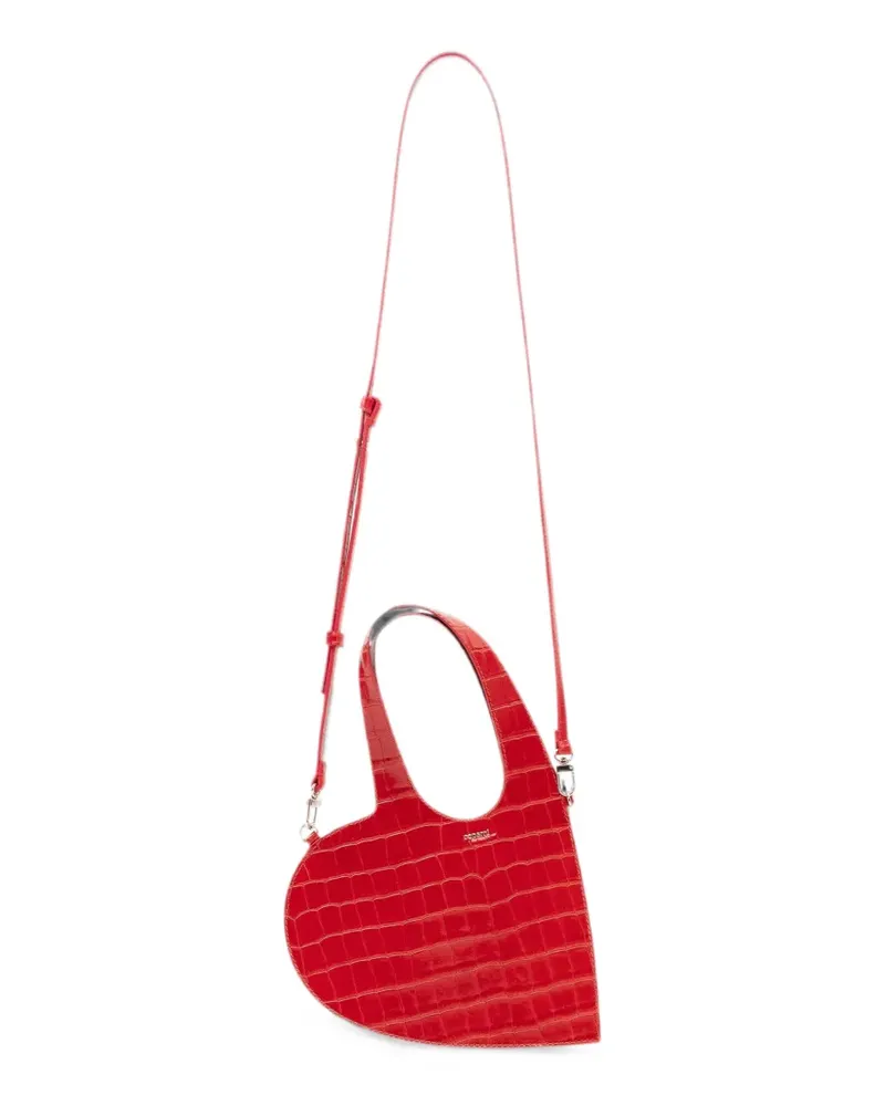 COPERNI mini Heart croc-effect tote bag - Rot Rot