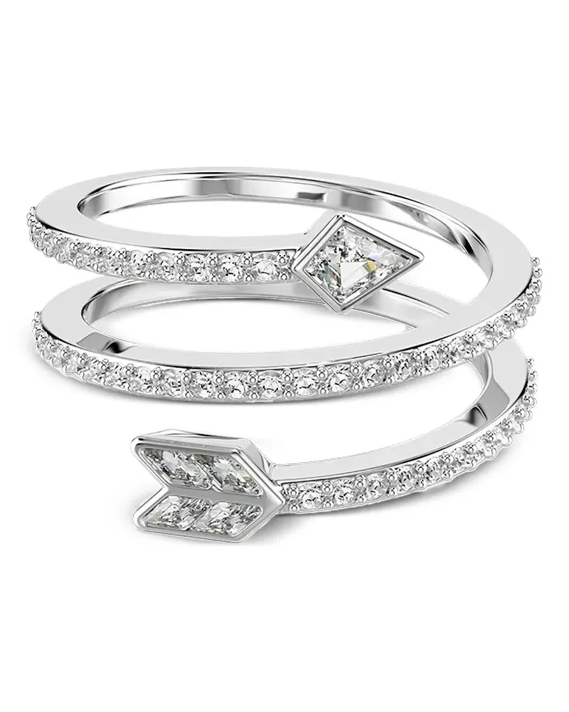 Swarovski Idyllia crystal-embellished arrow ring - Silber Silber
