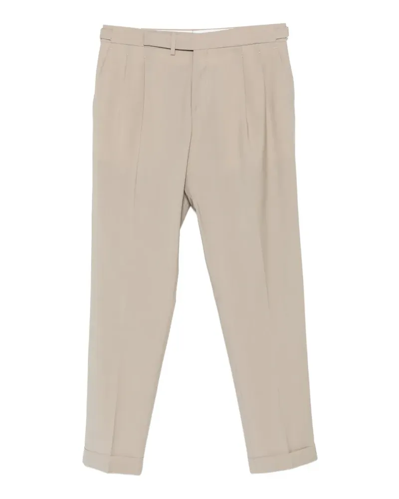 Briglia 1949 pleated-detail turn-up trousers - Nude Nude