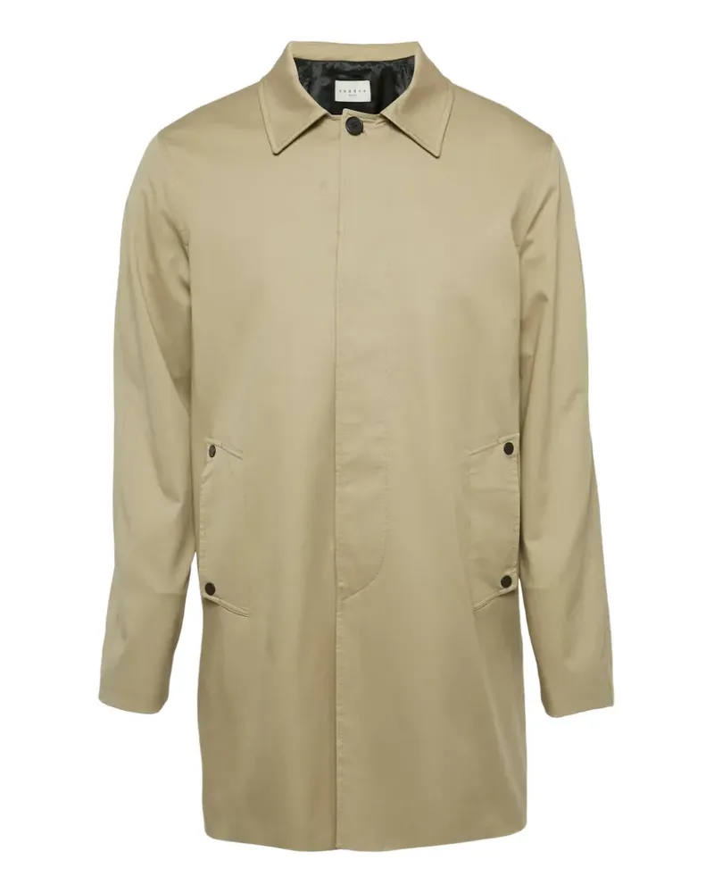 Sandro gabardine short coat - Nude Nude