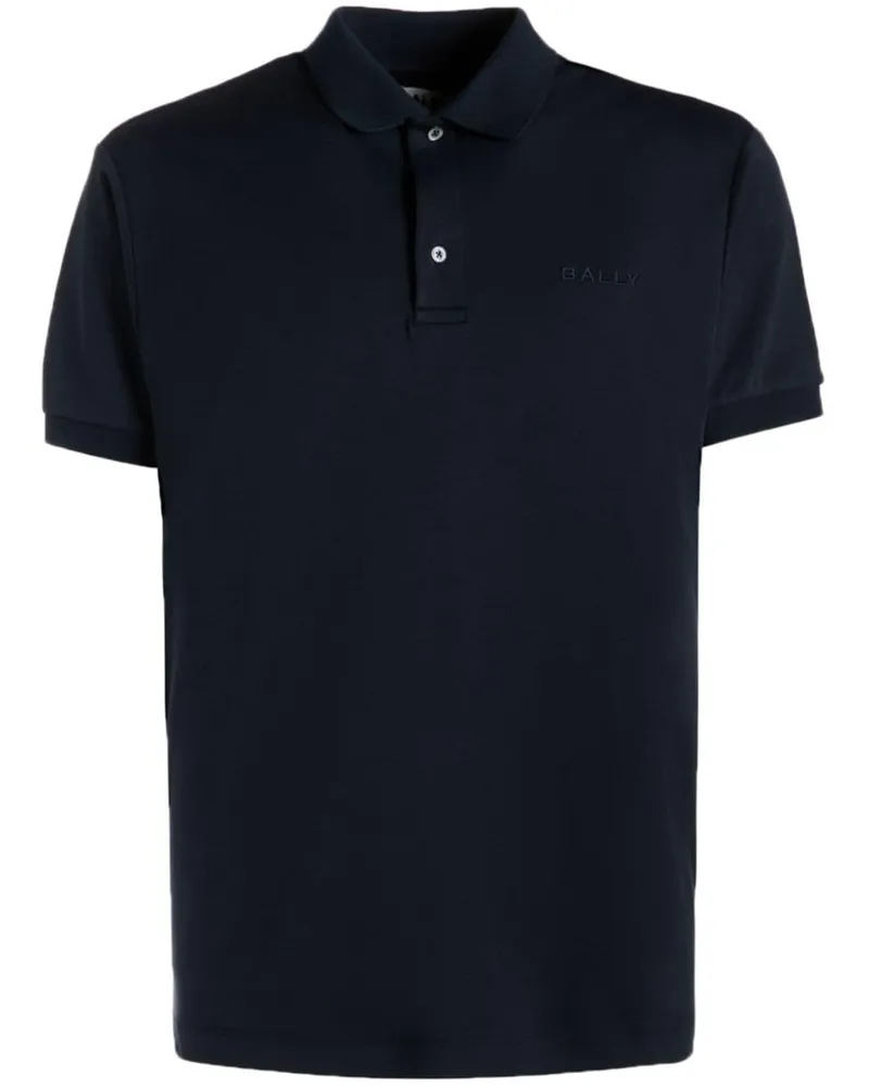 Bally Poloshirt mit Logo-Stickerei - Blau Blau