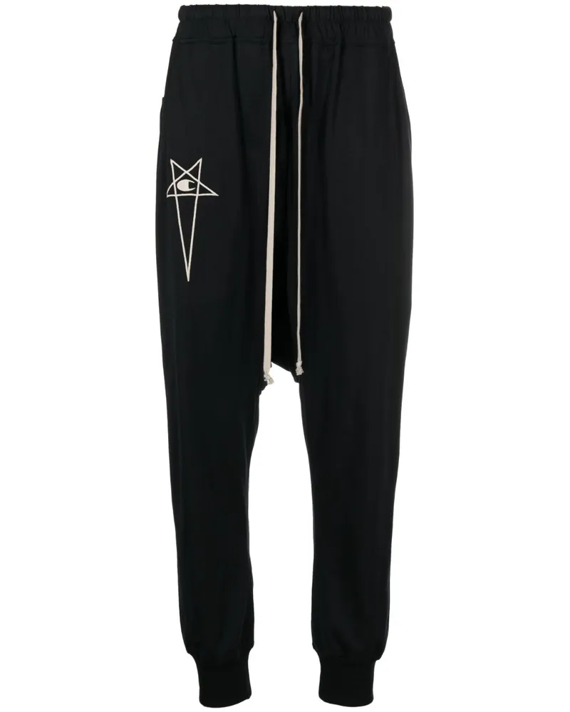 Rick Owens Jogginghose mit Logo-Stickerei - Schwarz Schwarz