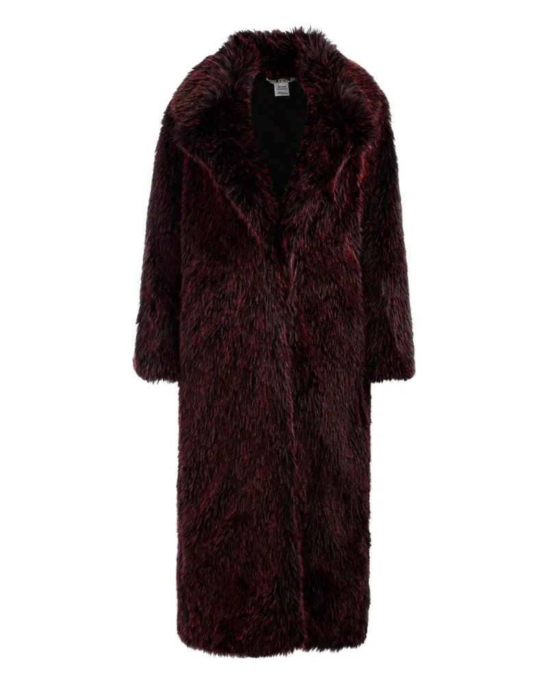 Alice + Olivia Marvin Mantel aus Faux Fur - Rot Rot