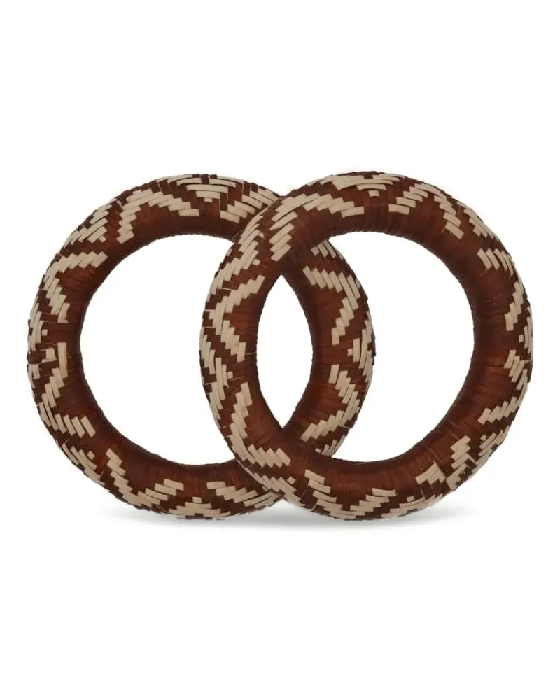 Johanna Ortiz Gewebte Cosmic Serpent Armreifen - Rot Rot