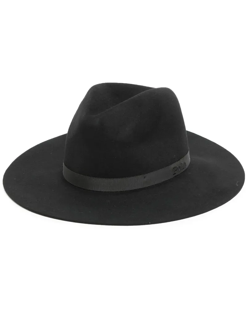 Ralph Lauren Fedora mit Logo-Stickerei - Schwarz Schwarz