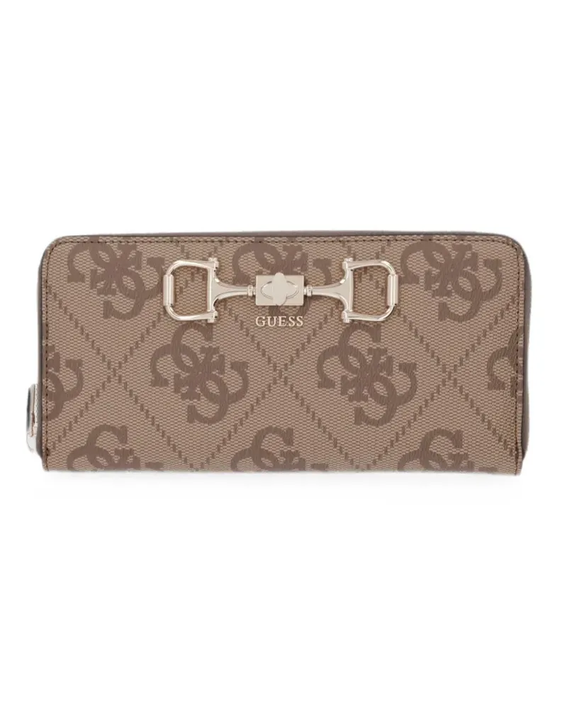 Guess logo-print zip-up wallet - Braun Braun