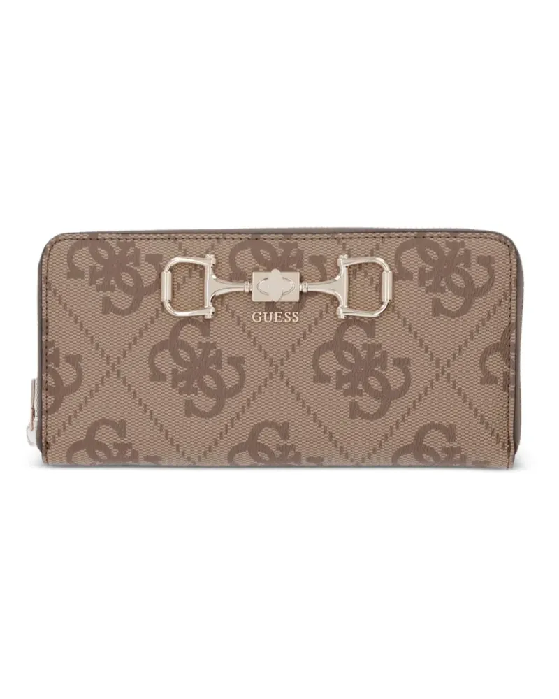 Guess logo-print zip-up wallet - Braun Braun
