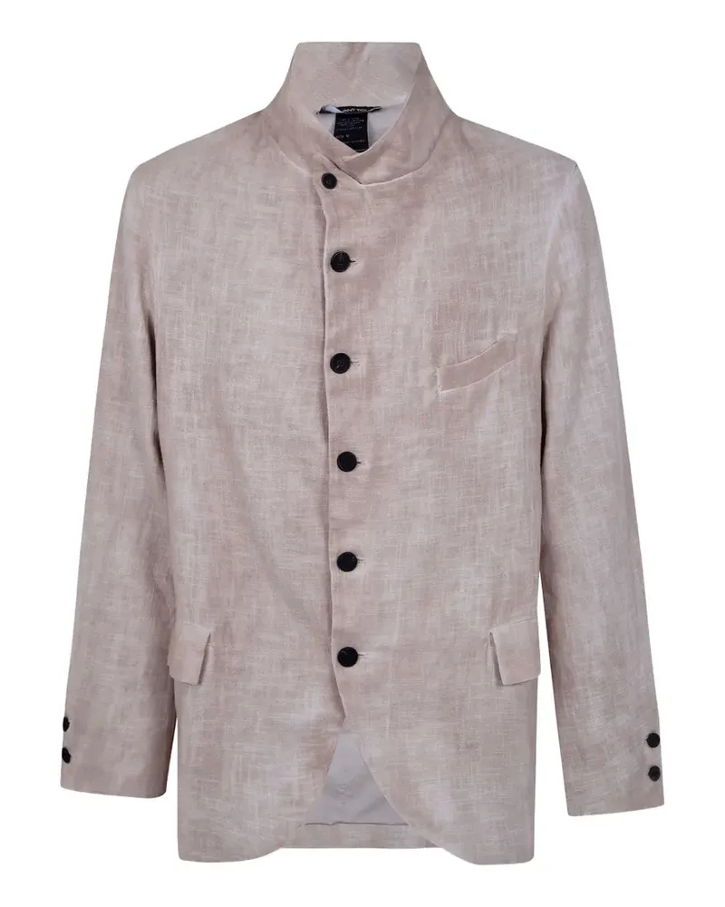 Avant Toi high-neck button-up blazer - Nude Nude