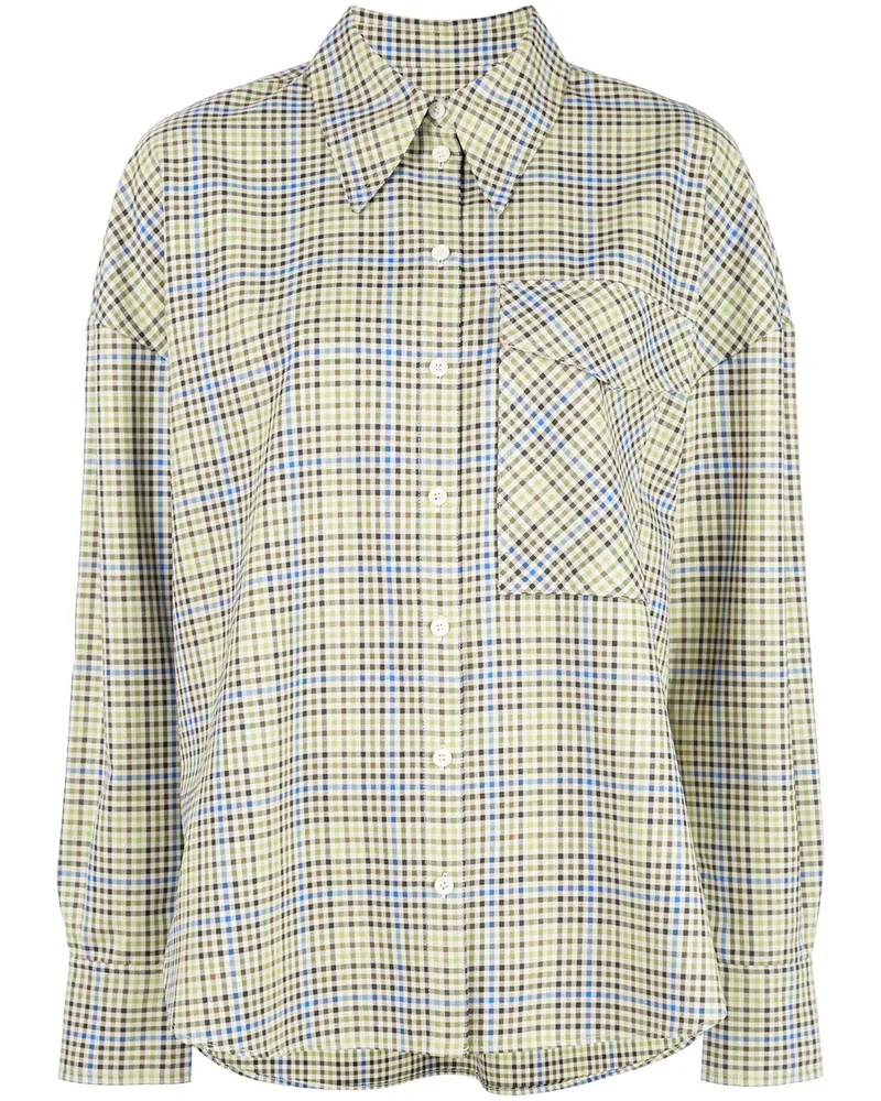 tibi Hemd mit Brusttasche - Grün Grün