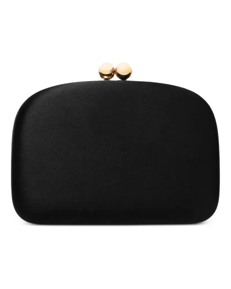 Carolina Herrera New York Vega Clutch aus Satin - Schwarz Schwarz
