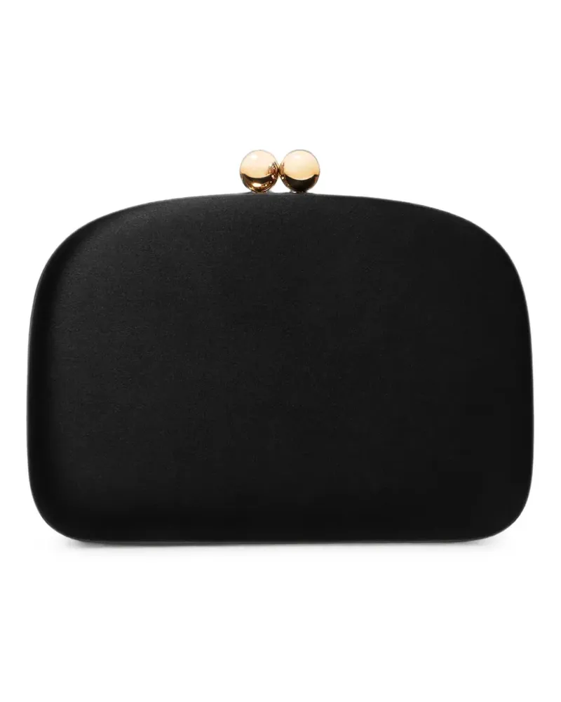 Carolina Herrera New York Vega satin clutch bag - Schwarz Schwarz