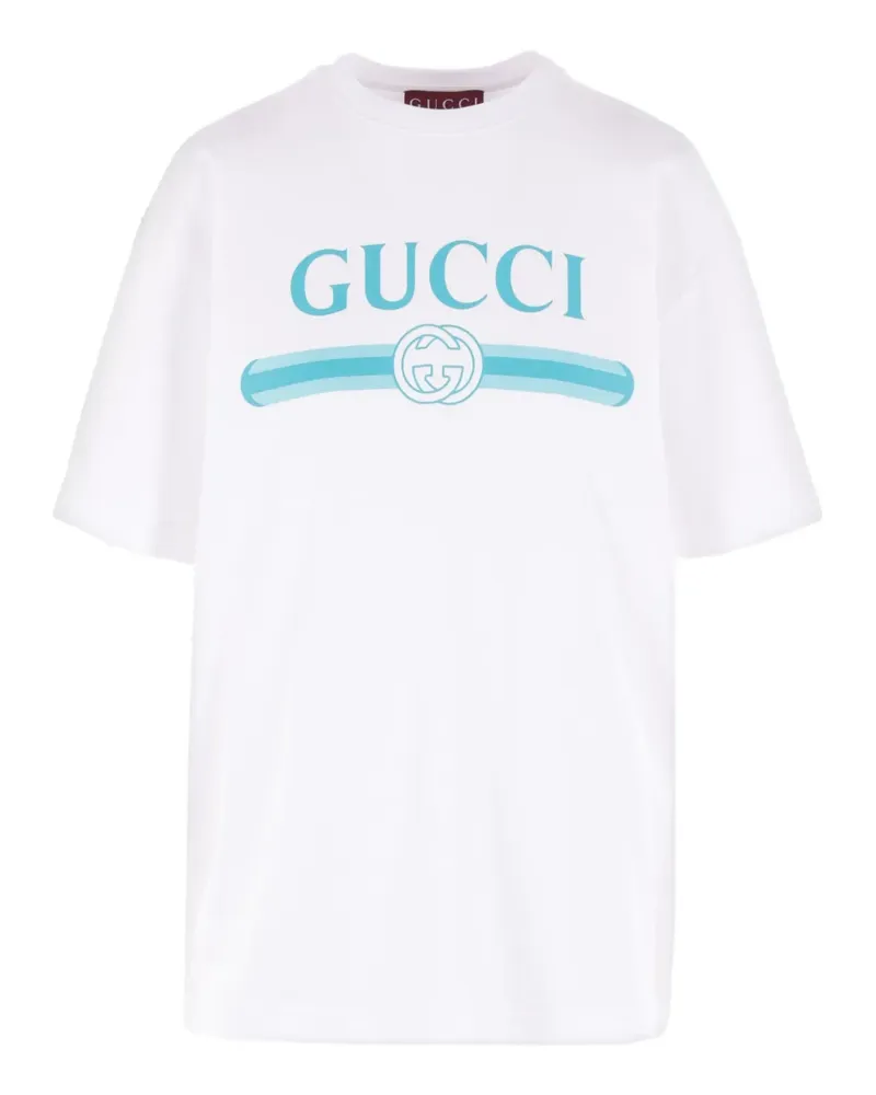 Gucci T-Shirt mit Logo-Print - Weiß Weiß