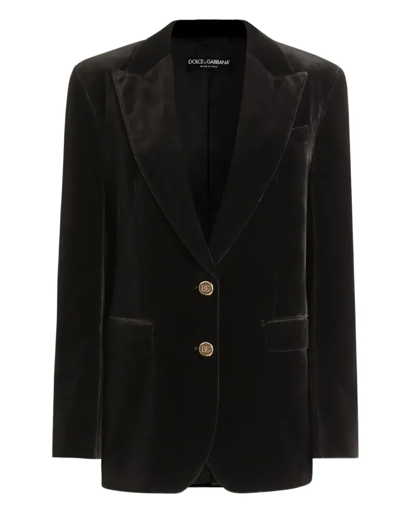 Dolce & Gabbana Jacke aus Samt - Schwarz Schwarz