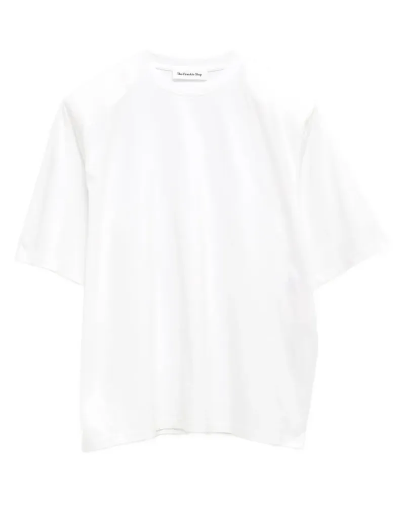 FRANKIE Shop Anira T-Shirt mit wattierten Schultern - Weiß Weiß