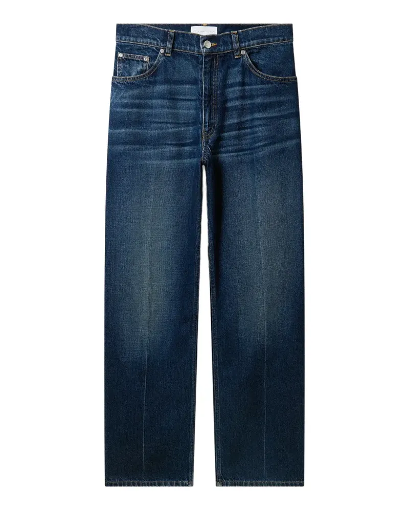 Stella McCartney Weite Jeans mit Logo-Stickerei - Blau Blau