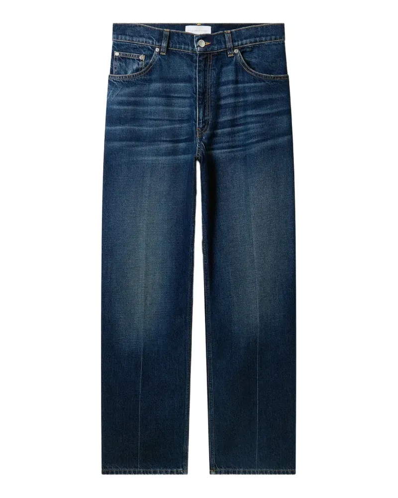 Stella McCartney Weite Jeans mit Logo-Stickerei - Blau Blau