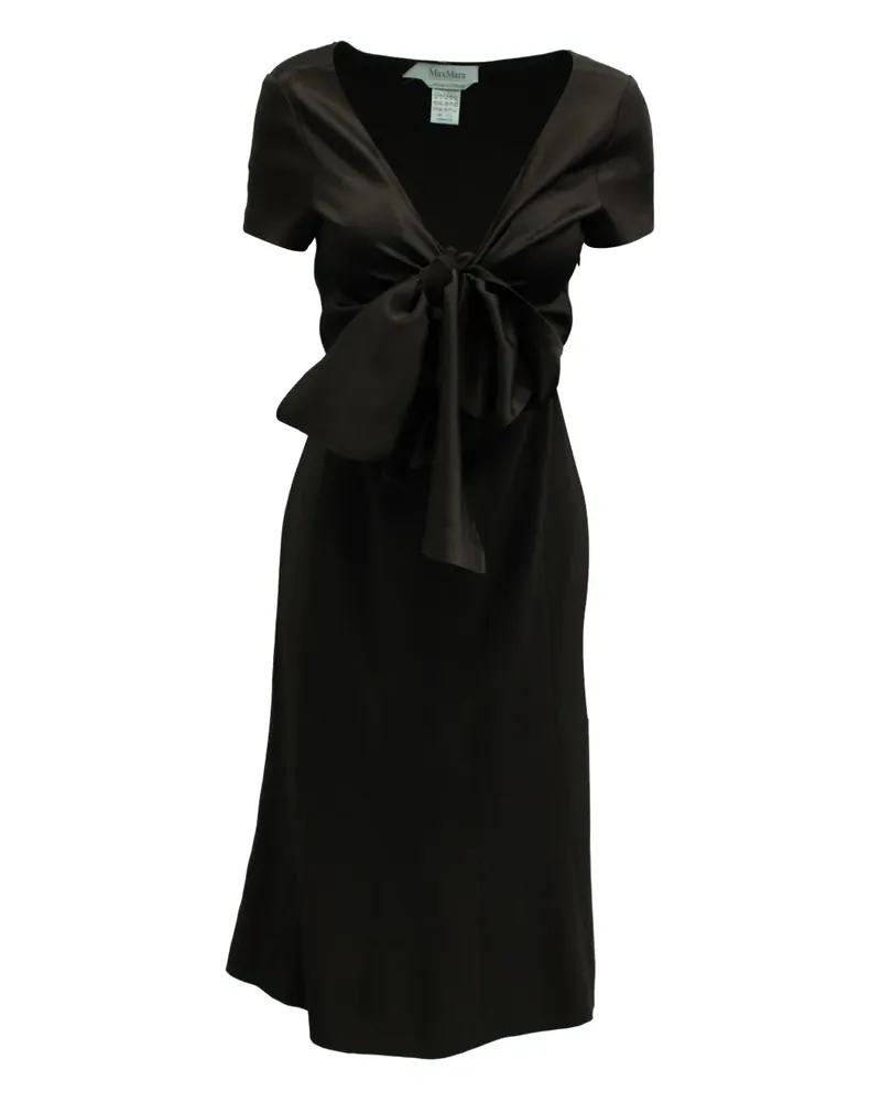Max Mara chest-tie V-neck midi dress - Braun Braun