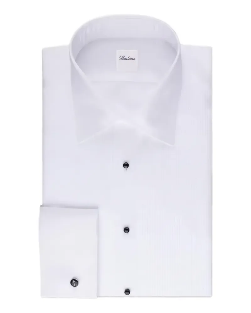 Stenströms Plaza pleated-front tuxedo shirt - Weiß Weiß